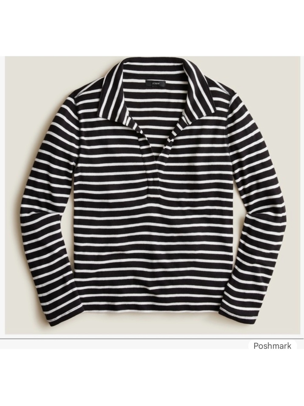 J. Crew Ribbed polo T-shirt in stripe